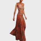 Fabiana - Body Elegante com Saia Comprida