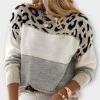 Sandra - Suéter Padrão de Leopardo