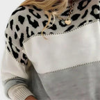 Sandra - Suéter Padrão de Leopardo